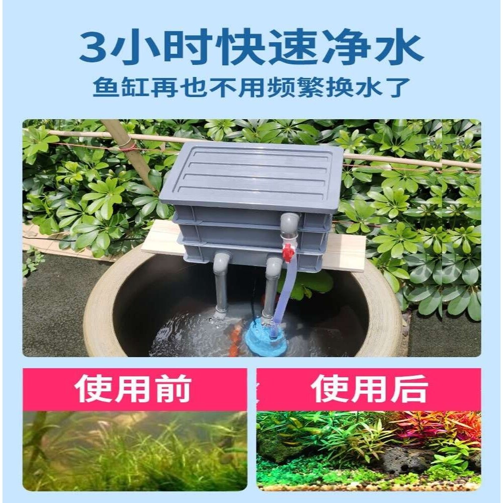 鱼缸过滤器净水循环三合一系统配件养鱼用品大全龟滴流盒周转箱箱