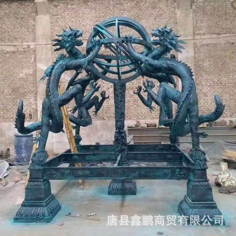 铸铜浑天仪地震仪指南针模型雕塑景区学校博物馆铜雕塑铸造厂家