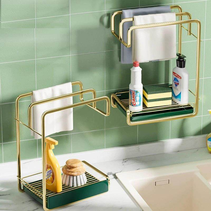 抹壁碗布水架子厨房用品家用大全沥收纳毛巾洗水BPX槽挂置物各种