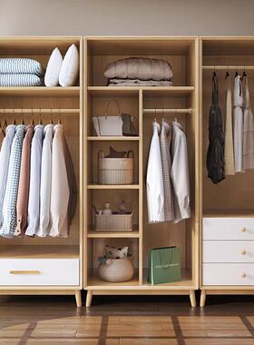 白色全木衣实柜YIY家用简易合大橱北组欧卧室储物柜小户型儿童衣