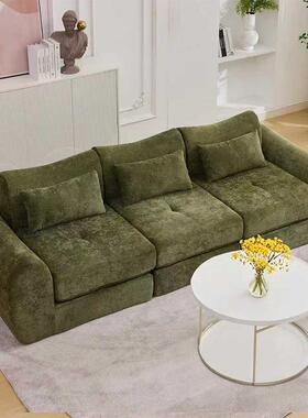 艺沙发小出户布型客厅直排租房公53645位寓民宿复古中古风单双三