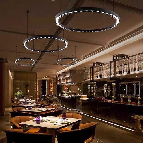 美式复古环形吊灯餐厅酒