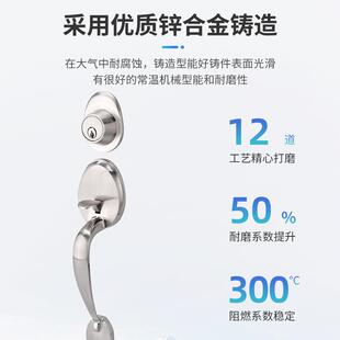 合金大门大拉手门现代简约静音铁门木门执酒手锁店锌加厚防盗锁锁