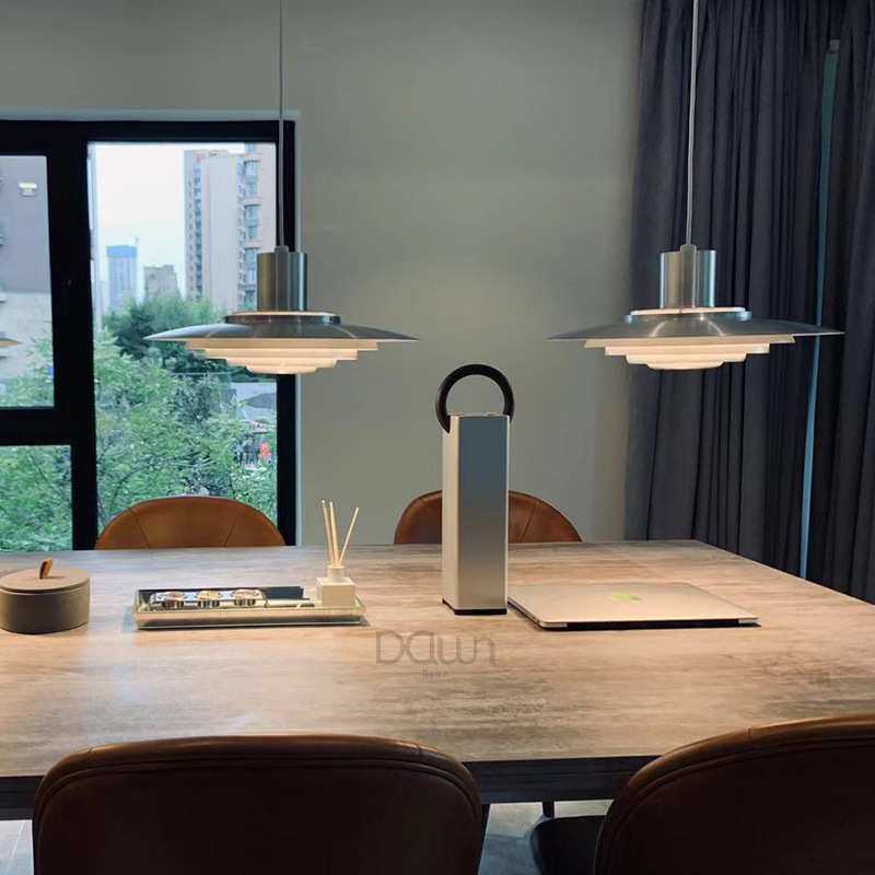 北欧吊灯现代简约吧台餐厅灯丹麦灯具设计师风格岛台铝材飞碟吊灯