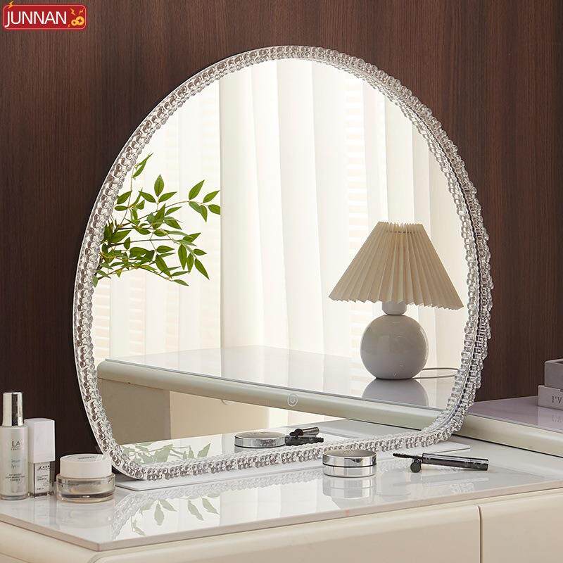 化妆台组合柜用大镜子台面带灯led智能触控梳妆镜网红梳妆美妆镜