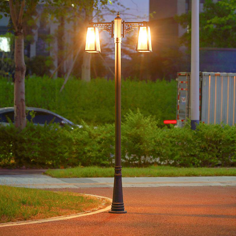 户外路灯花园别墅家用院子新中式220v超亮小区高杆室外防水庭院灯