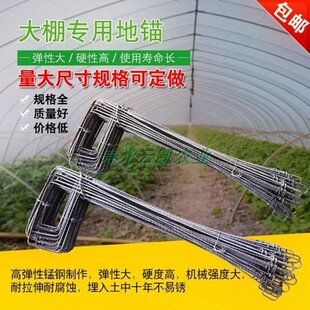 蔬菜大棚专用钢丝地锚热镀锌钢丝地锚钩地桩大棚配件大全新型地毛