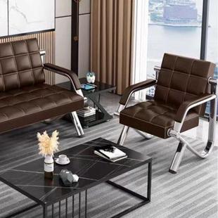 客新款商务沙办公发接待发排椅办公室会区沙等候区三人位茶几t23