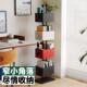 家用展落地多层书6 6架方盒艺置物架收转角储铁物柜纳示柜隐形柜