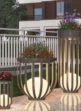 太阳能庭氛院灯户花园灯花外防架灯围灯露台落地灯水草坪灯88976