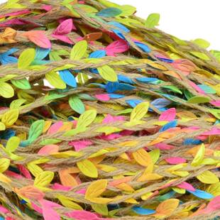 森系麻Y绳DI仿真绳藤条树叶幼儿园MHS手绑工花带新款麻包装绳子