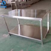 双层不锈钢菜工作台车间用后切厨操作双层不锈钢商KAW工作台