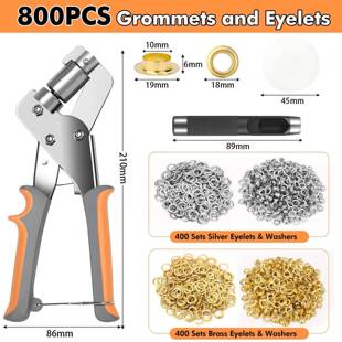 装80套00mm气孔GTY扣手压钳帆帐篷布打1孔金属鸡眼扣气眼扣安装工
