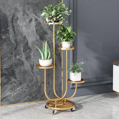 花架子室内花用阳台落地式置物架铁艺客厅69132盆架多层家挂架花