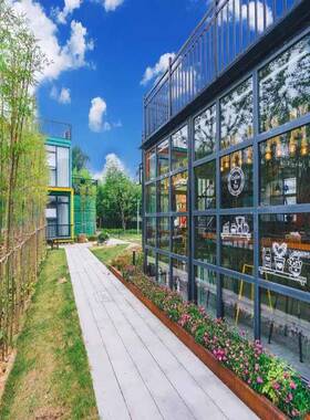 民文旅创意集装箱网式红集装箱酒店景区宿步行街组合YJ-0087A创意