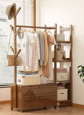 衣帽架落立地式卧室家多功易能置物架衣服简组装房SMK用间进门挂