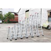 厂折直销加可叠铝合金人字家用铝梯双家F95S5586厚侧踏板登高梯阁