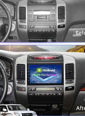 适用于海丰田383霸道04外-0卓9款安大屏导航GP车S倒车影像一体机