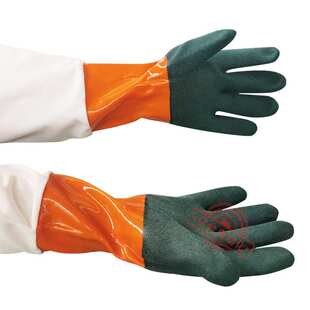 喷砂手套 喷砂机专用原装款皮布合成手套 打砂机配件透气舒适耐磨