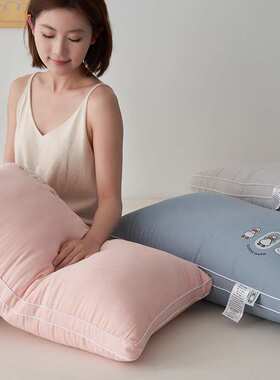 全棉羽丝绒枕芯a类高弹枕头48x74cm一对酒店枕芯纯棉柔软护颈家用