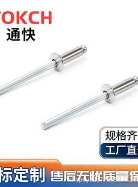 全不锈钢抽芯铆钉 半不锈钢拉铆钉 GB12618开口型扁圆头抽芯铆钉