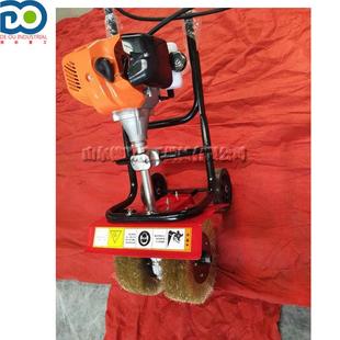 钢结构生锈打磨机 工地脚手架钢管除锈机 手推式钢丝刷除锈设备