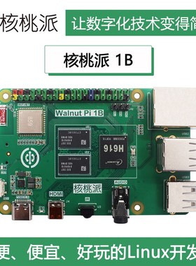 WalnutPi 核桃派1B Linux开发板 Python程式设计 全志H616 树莓派
