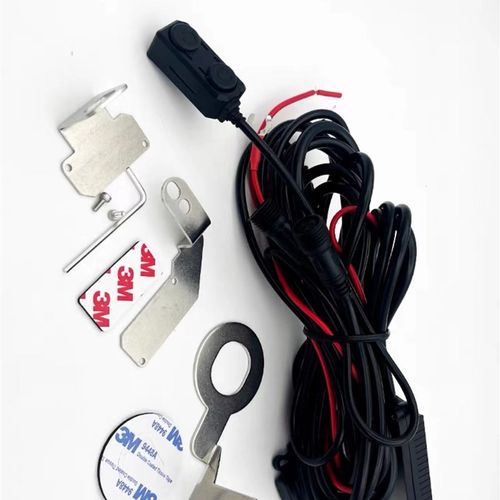 石栏摩托车射灯L36犀利眼LED线束透镜爆闪远近黄金争光G32控制线