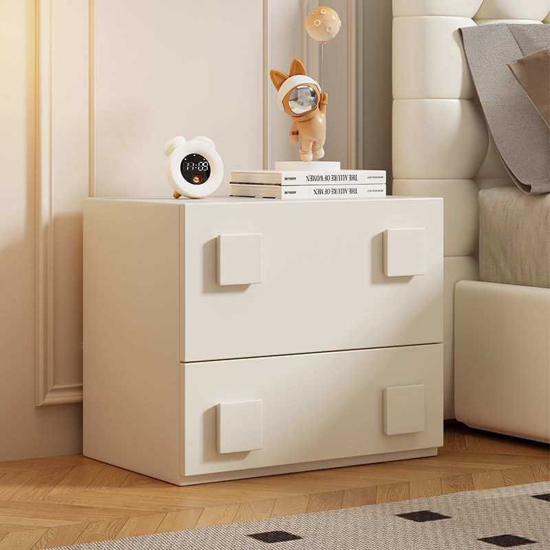 奶油风实木床头柜多功能落地组合斗柜网红客厅卡门柜大容量储物柜