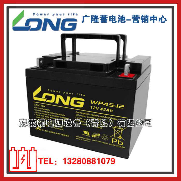 LONG广隆蓄电池WP45-12N/12V45AH电力钢厂电源设备电池-现货营销