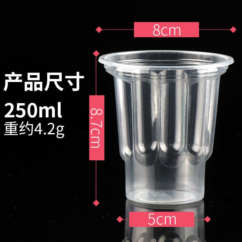 冰淇淋250ml1000只杯一次杯子装冰激凌加厚商用盖塑料圣代塑料杯