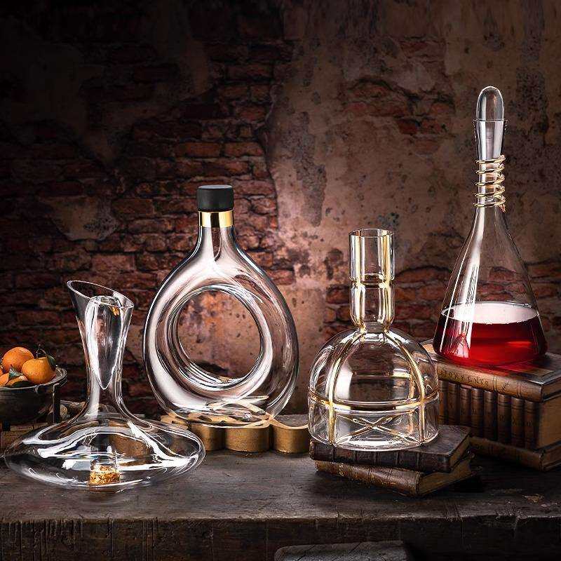 轻奢高档大容量红酒醒酒器纯手工制作水晶玻璃创意红酒醒酒器杯子