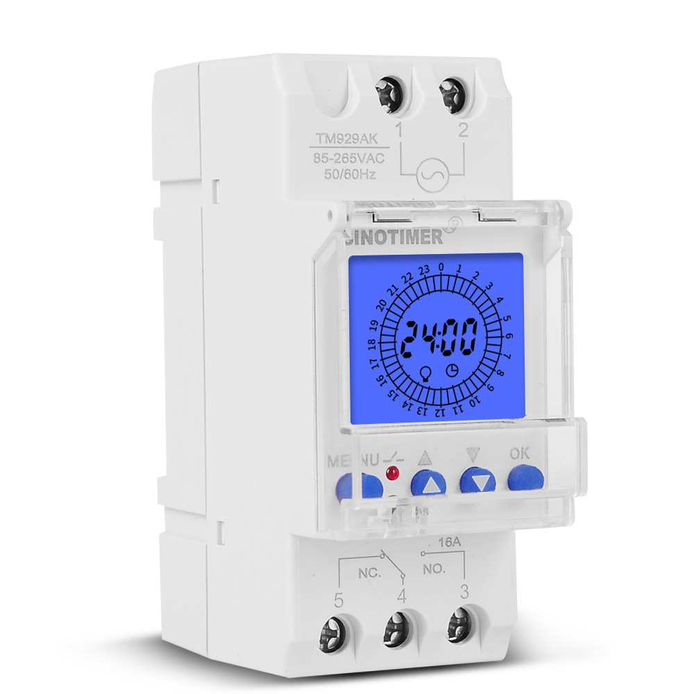 TM929AK 可更换电池24小时智能模拟定时器开关背光85-265V 16A