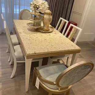 美式轻奢实木白胚餐椅法式轻奢实木餐椅半成品家具出售毛胚椅子