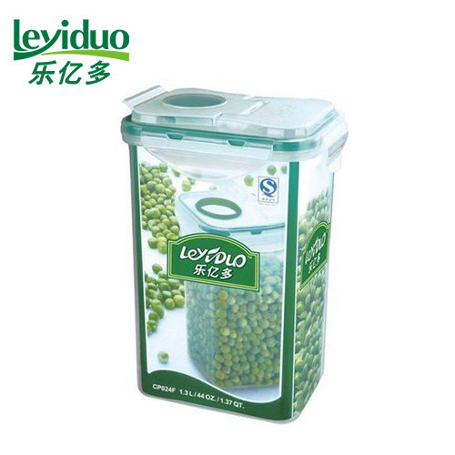 乐亿多杂粮盒 谷物收纳盒面条盒面粉盒密封罐储物盒CP024F 1300ml