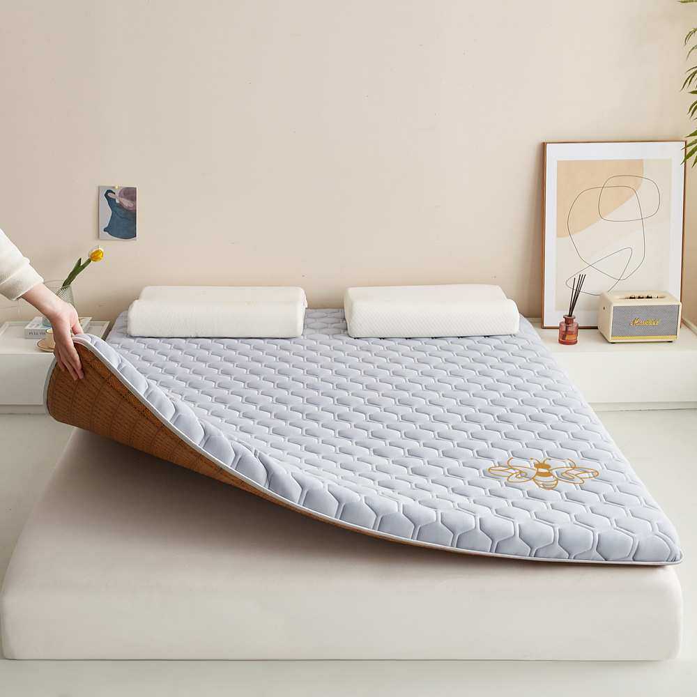 双面两用学生床垫A面床垫B面藤席宿舍上下铺加厚可折叠软床垫