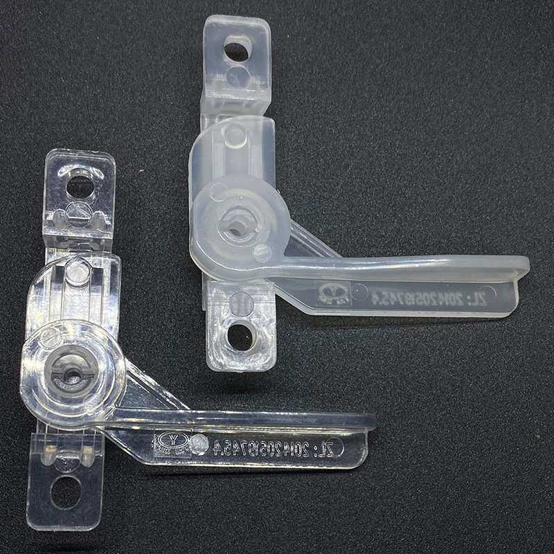 可拆卸灯饰配件LED吸顶灯灯罩卡子底盘卡脚旋卡PP白色料透明旋卡