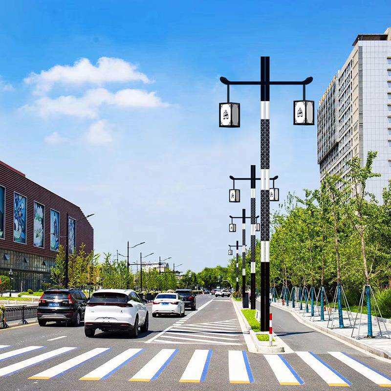 中式庭院灯仿古灯路灯led公园景观灯3米小区双头单头路灯