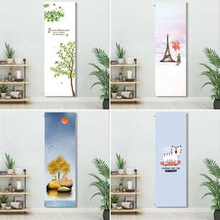 新款立式暖气罩家用竖款暖气片防尘罩遮挡帘子装饰罩布艺印花定