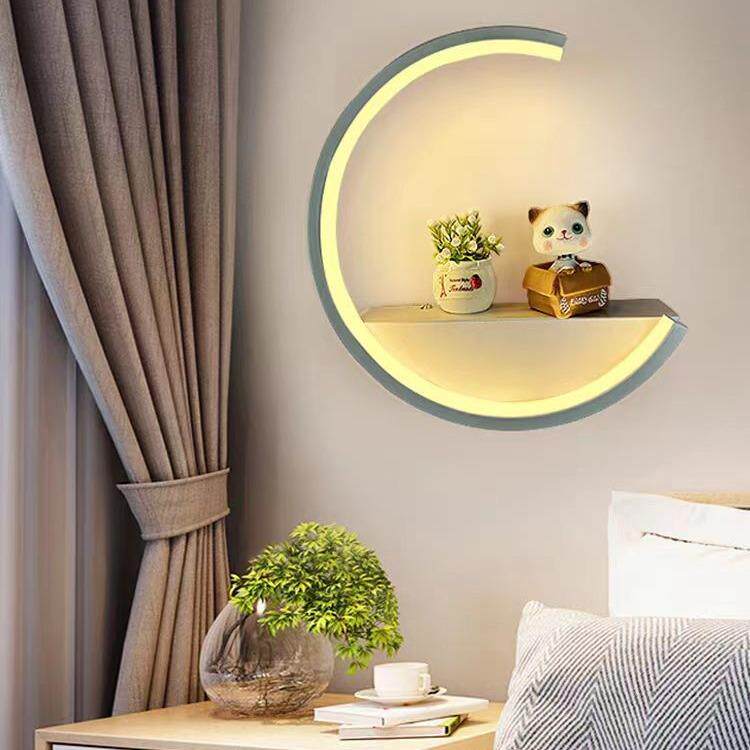 北欧温馨卡通儿童房床头灯现代创意个性走廊过道玄关卧室网红壁灯