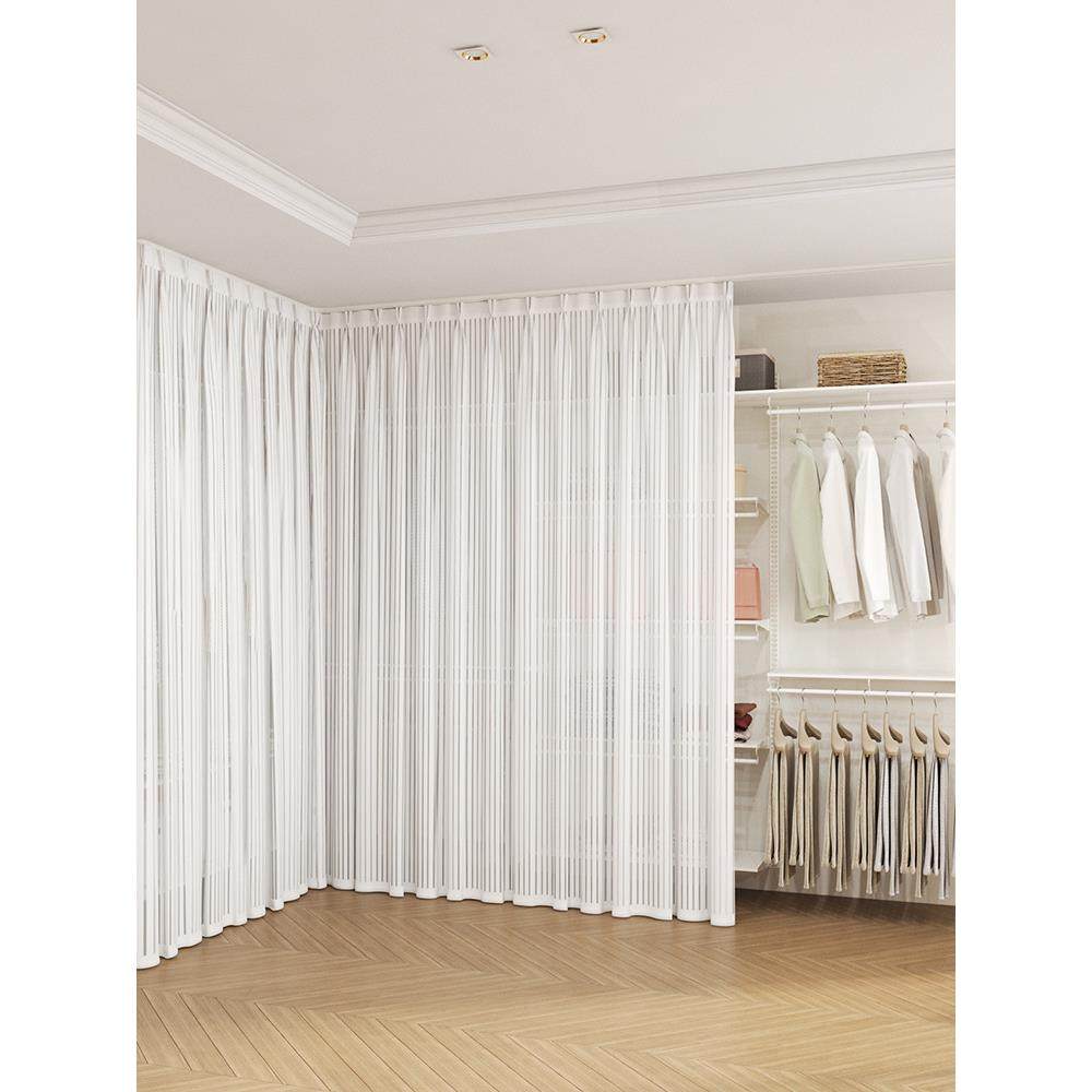 步入式衣帽间防尘帘衣柜遮挡帘金属衣架白色纱帘柜子隔断门帘,机械设备,其他机械设备,淘宝优惠券,粉丝福利购,淘宝优惠卷