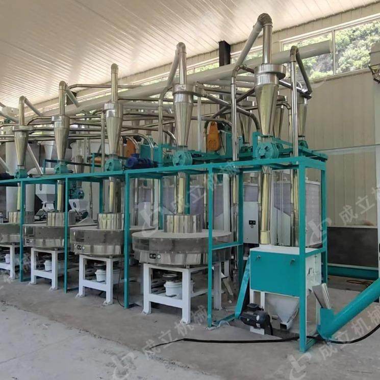 石磨面粉机多少钱一台电动石磨石磨面粉机商用全自动