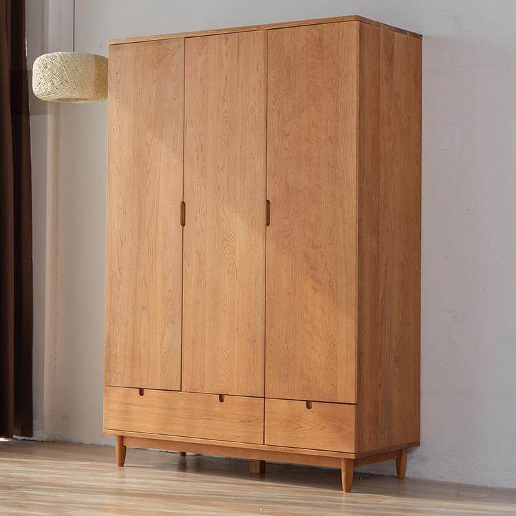 北美樱桃木原木衣柜北欧现代简约实木三开门卧室衣橱黑胡桃木橡木,纺织面料/辅料/配套,纺织机械配件,淘宝优惠券,粉丝福利购,淘宝优惠卷