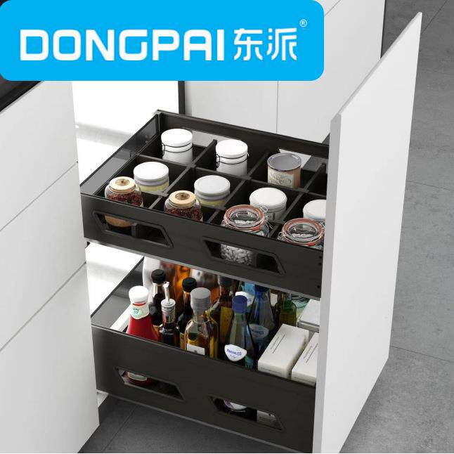 东派全铝拉篮铝合金拉篮百纳抽中抽全铝拉篮底板与水盘合二为一