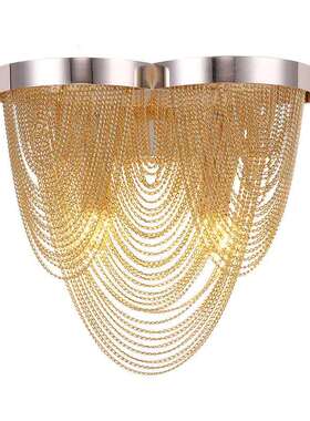 创意家居装饰流苏壁灯ozon铝链壁灯北欧现代酒店客厅走廊艺术壁灯