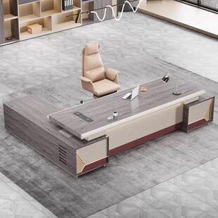 老板桌办公桌简约现代总裁经理桌主管桌椅组合轻奢大班台办公家具