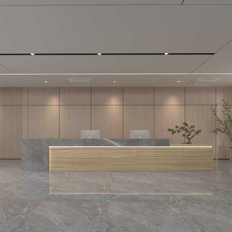 现代简约公司烤漆前台电脑桌商用大气咨询吧台接待台店铺收银台柜