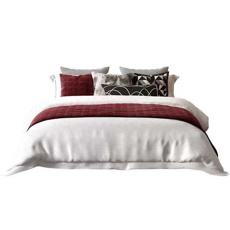 轻奢现代样板间床品售楼部样板房床上用品软装摆场新中式多件套