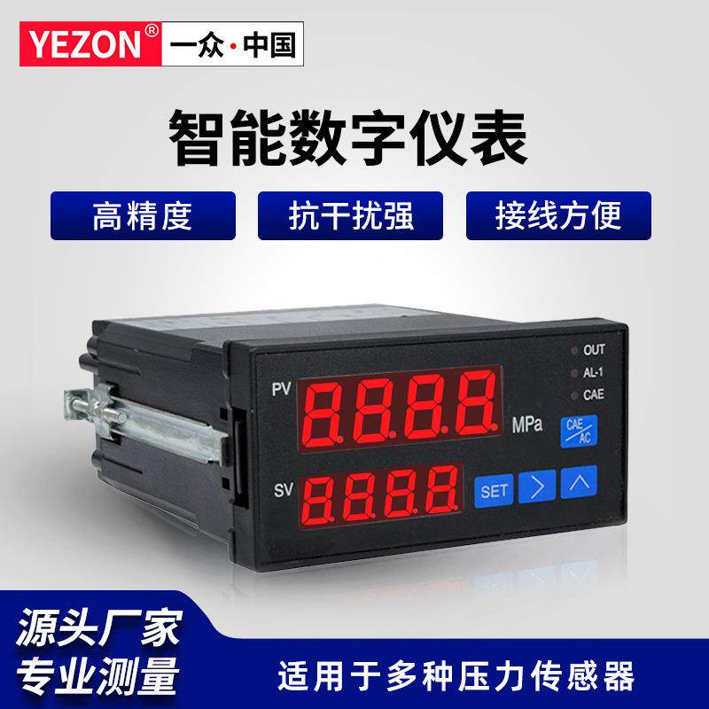 一众智能模拟量输入压力液位温度显示4-20ma控制仪表双屏控制仪表