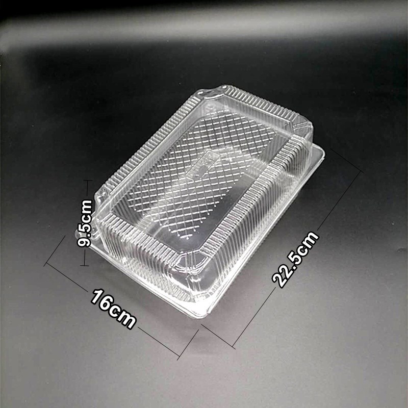 H004大号透明塑料长方形西点盒烘培蛋糕盒点心糕点盒子蛋糕卷包装